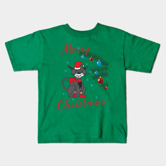 Merry Christmas Kids T-Shirt by Alekvik